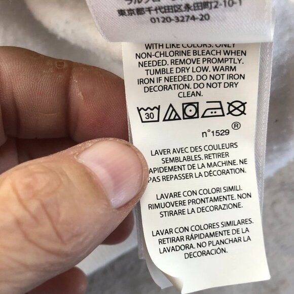 Polo Ralph Lauren Mens Sweatshirt Large Pullover Tie-Dye Sweatshirt White Hippie - Picture 8 of 16